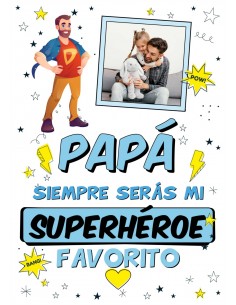 Lámina Papá eres mi Súperheroe favorito 2