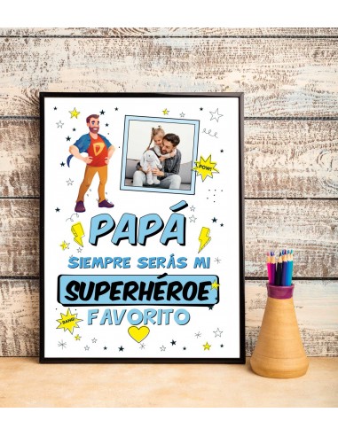 Lámina Papá eres mi Súperheroe favorito