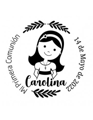 Sello personalizado Primera Comunión Carolina