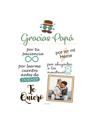 Lámina Gracias Papá
