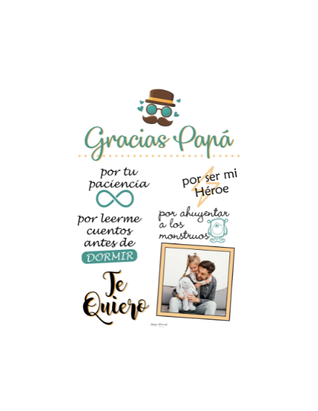 Lámina Gracias Papá