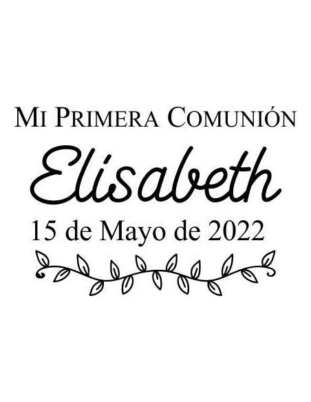 Sello personalizado Primera Comunión Elisabeth