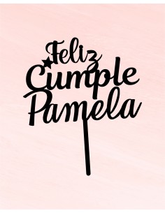 Topper pesonalizado 3 líneas