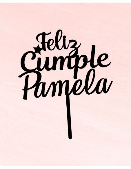 Topper pesonalizado 3 líneas