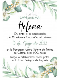 Invitación de Comunión  "Helena" 2