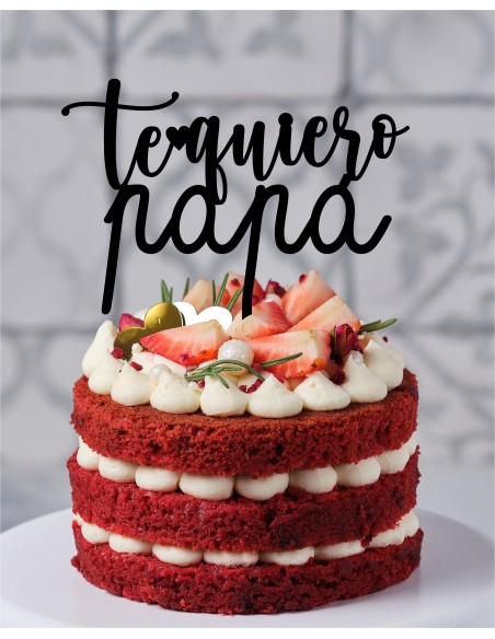 Topper "Te quiero papá" para tartas al mejor precio