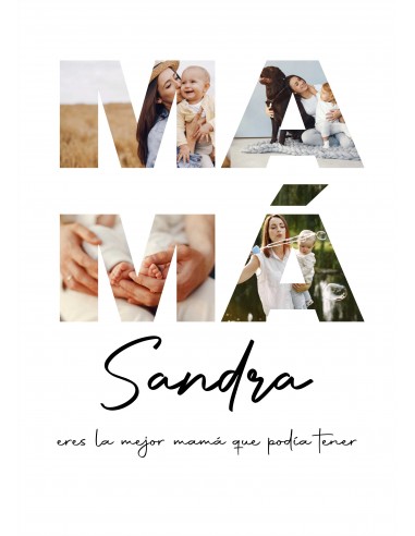 Lámina Mamá con fotos