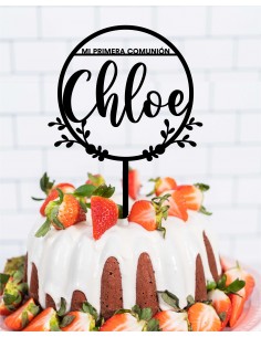 Topper Mi Primera Comunión Círculo Floral
