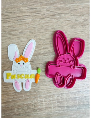 Cortador con marcador Conejo con Cartel