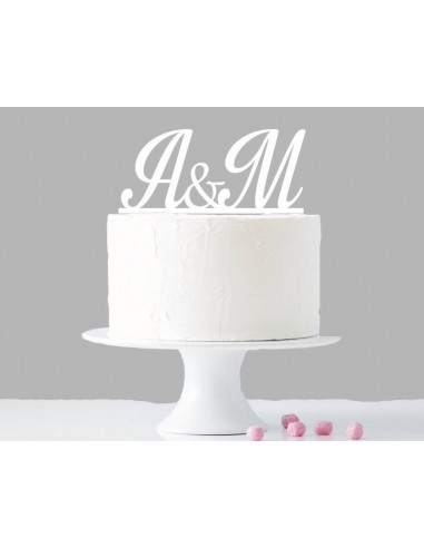 Topper iniciales personalizado