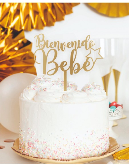 Topper para tarta de bienvenida bebé personalizado