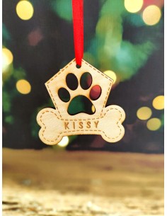 Bola de Navidad para mascotas personalizada con nombre