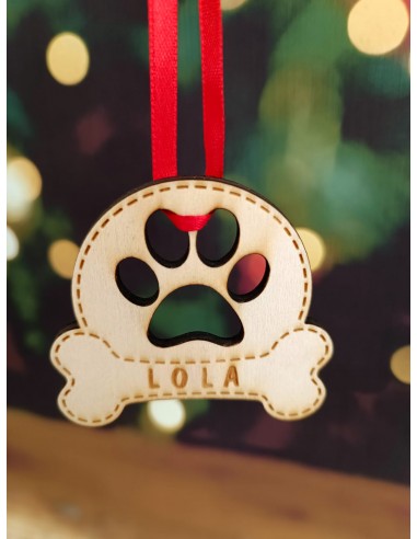 Bola Navidad huella mascota personalizada