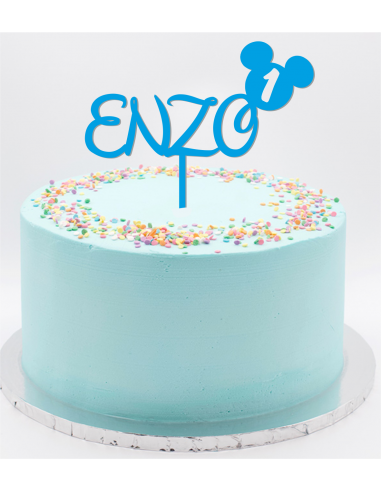 Topper con nombre y edad Mickey