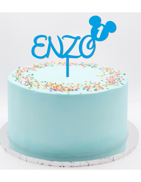 Topper con nombre y edad Mickey