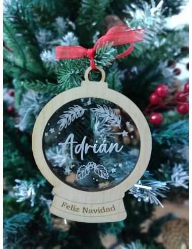 Bola Navidad personalizada Globo de Nieve