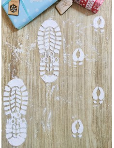 Plantilla Huellas Papá Noel