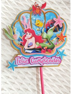 Topper Cake capas La Sirenita
