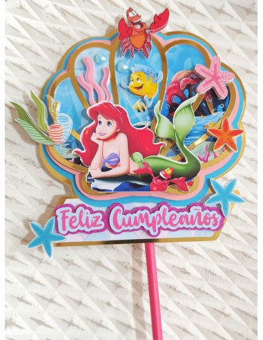 Topper Cake capas La Sirenita