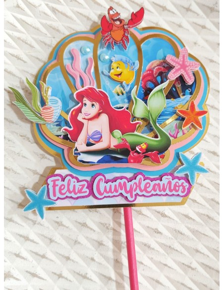Topper Cake capas La Sirenita