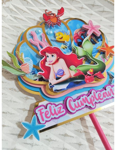 Topper Cake capas La Sirenita