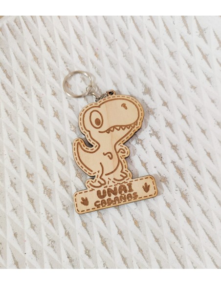 Llavero identificador dinosaurio