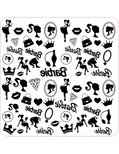 Sello Textura Barbie para fondant