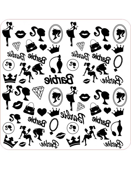 Sello Textura Barbie para fondant