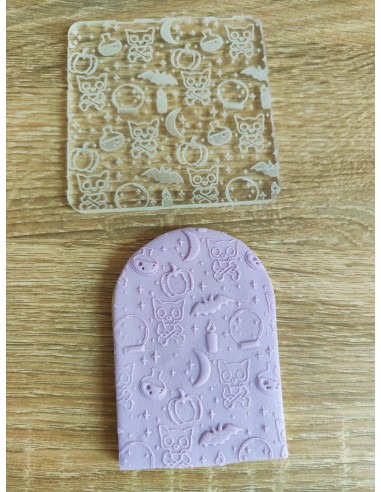 Sello Textura Halloween para fondant