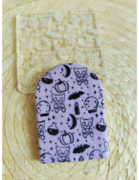 Sello Textura Halloween para fondant