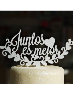 Topper Juntos es Mejor media corona