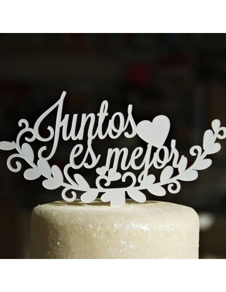 Topper Juntos es Mejor media corona