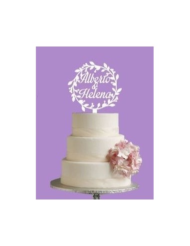 Topper nombres círculo floral