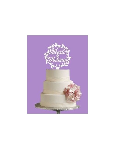 Topper nombres círculo floral