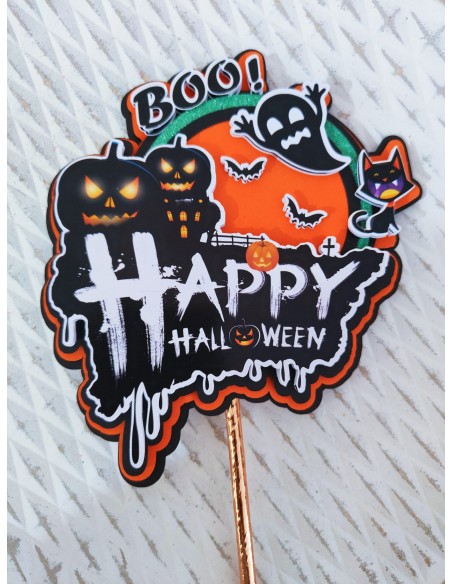Topper Cake capas Happy Halloween