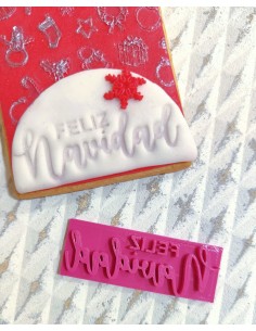Marcador Feliz Navidad para fondant