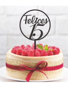 Topper Cake felices edad círculo
