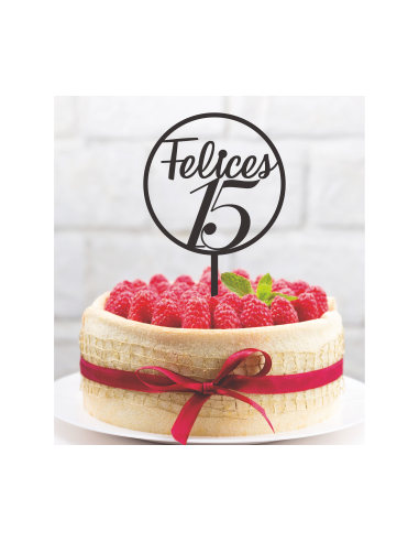 Topper Cake felices edad círculo