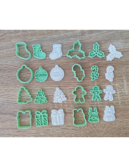 8 Mini Cortadores Navidad con marcador